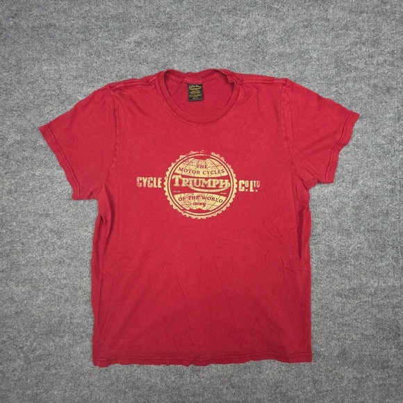 Lucky Brand Other - Vintage Lucky Triumph T-Shirt Men's XL Red Made USA Graphic Motorcycle